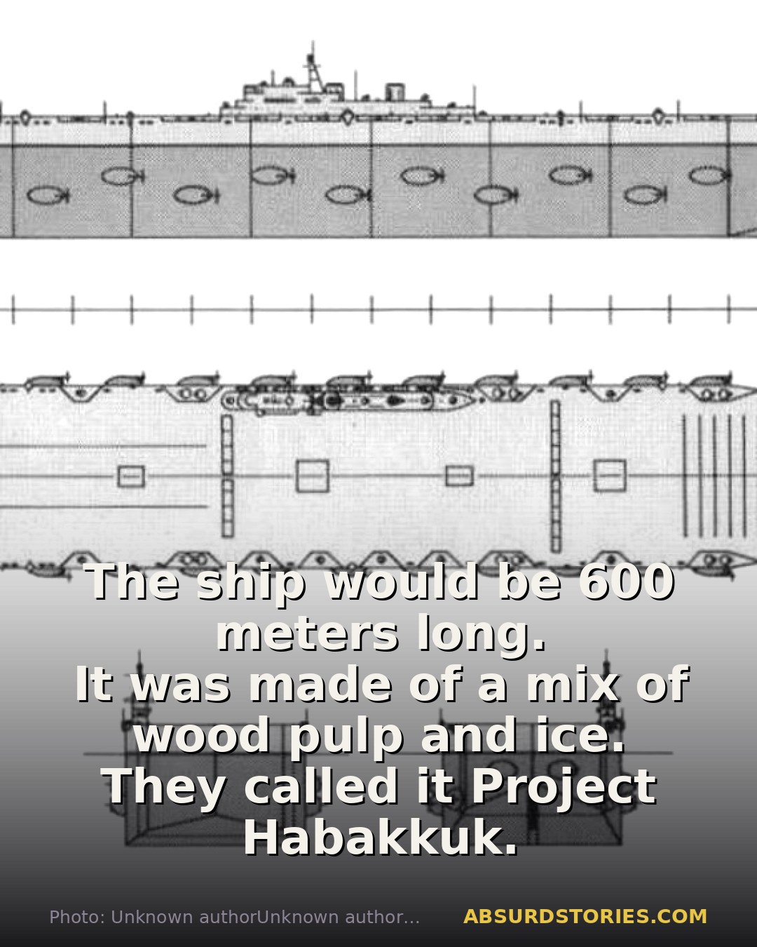 A World War II aircraft carrier made of ice?