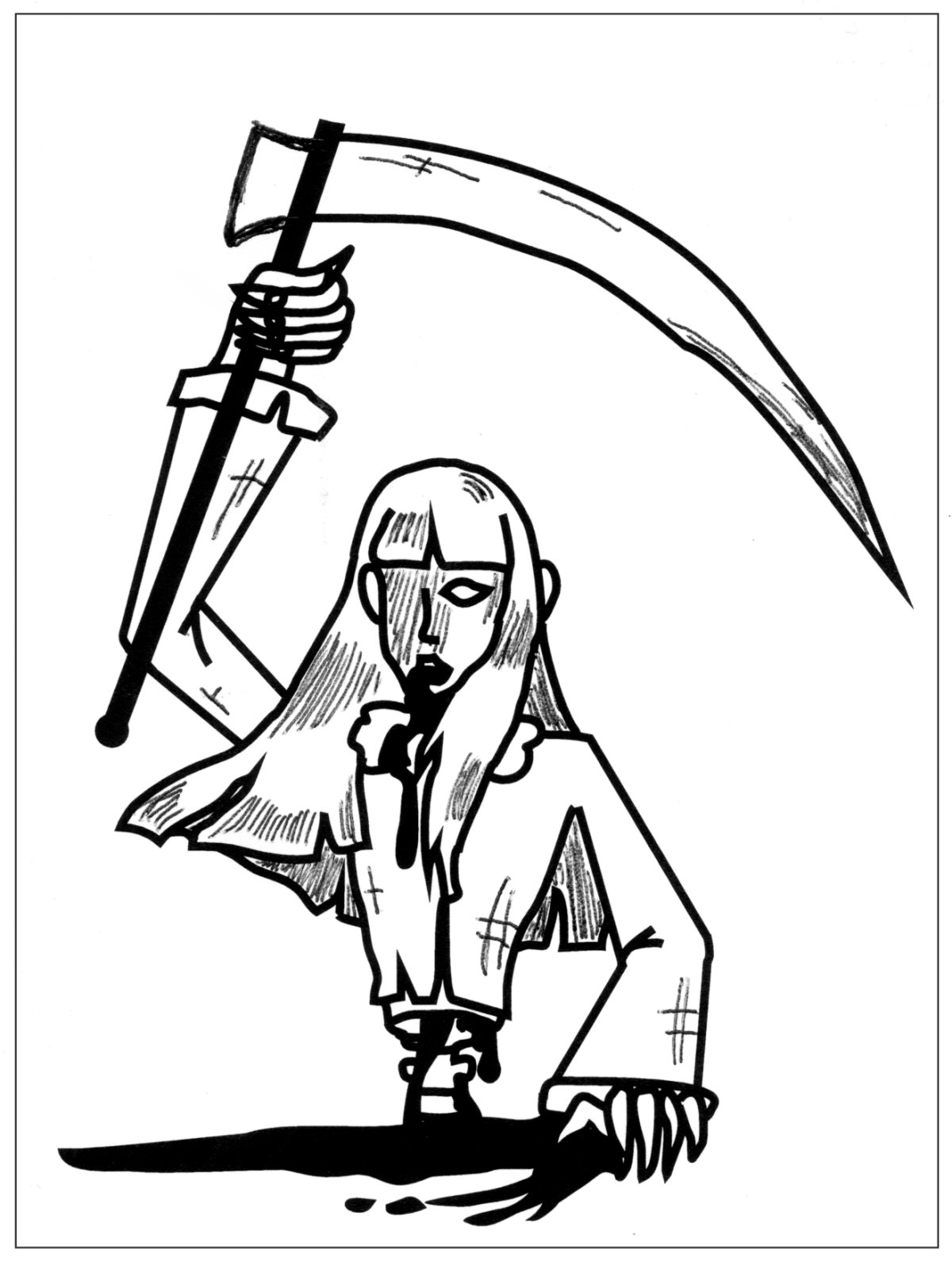 The ghost of Teke Teke seeks revenge at night